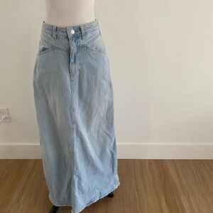 Free People Light Blue Maxi Skirt